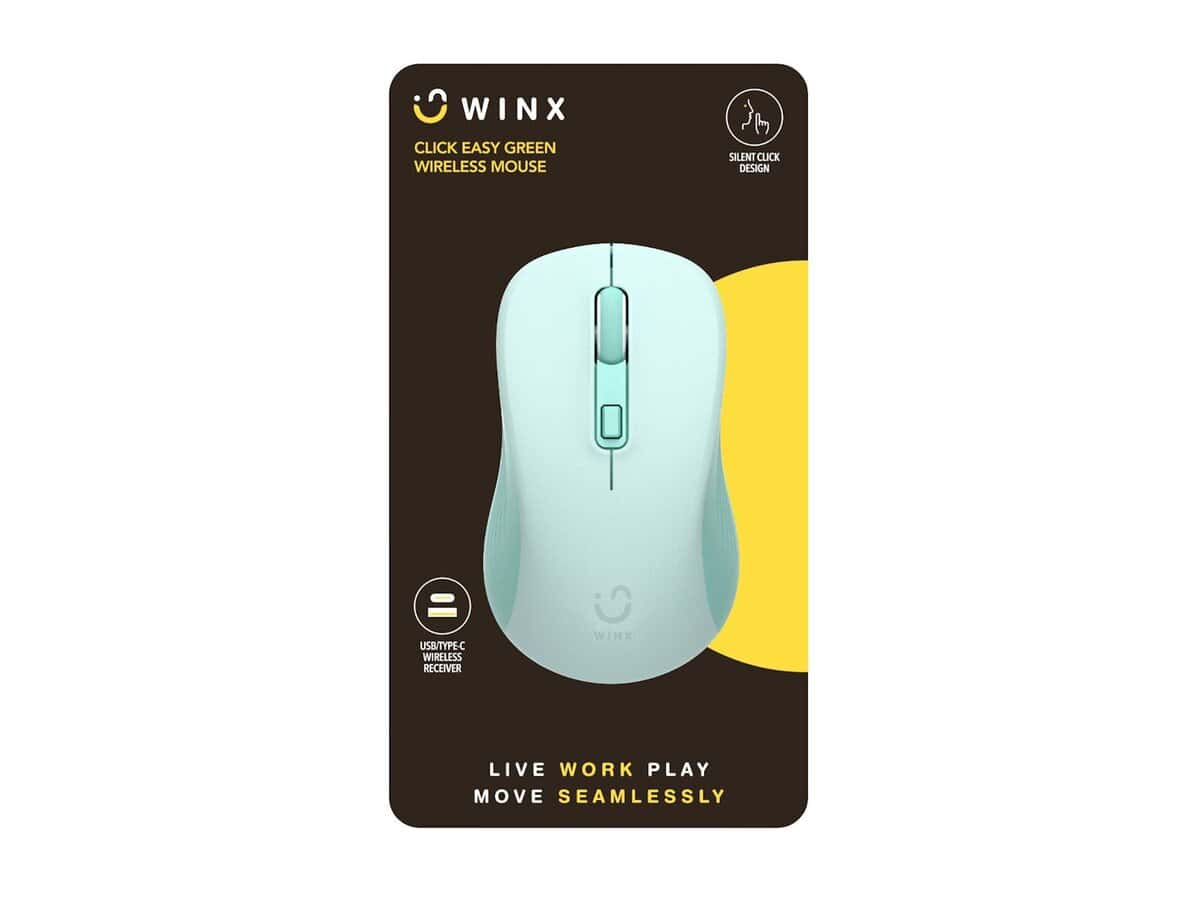 WINX CLICK Easy 1600DPI 2.4GHz Wireless Mouse – Green
