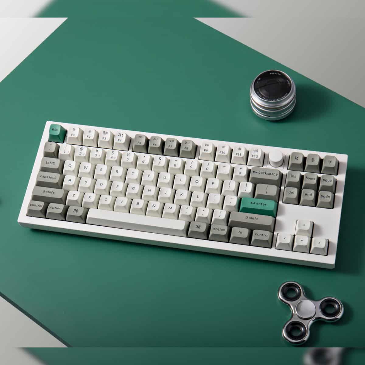 Keychron Q3 Max 80% Full Assembled Knob Red Switch Hot-Swap Gateron Jupiter RGB Wireless Keyboard – Shell White