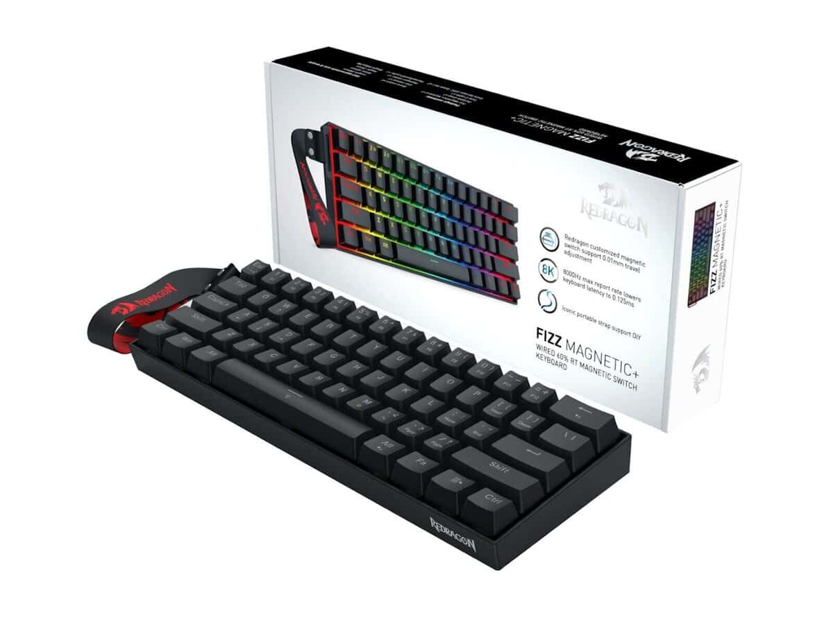 Redragon FIZZ Magnetic Plus 60% RGB Gaming Keyboard – Black