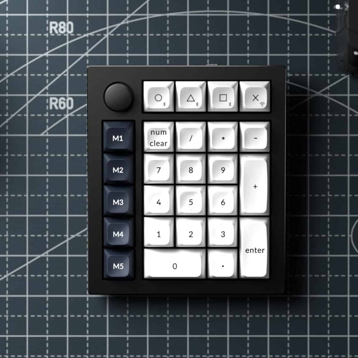 Keychron Q0 Max QMK Gateron Jupiter Red RGB Wireless Custom Number Pad Carbon Black