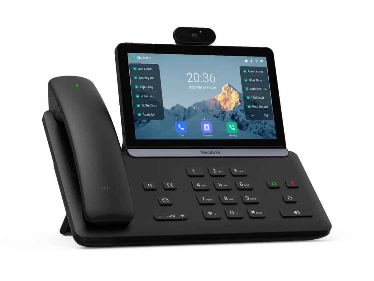 Yealink T88V Pro Smart Business Phone With 7″ Multi-Touch Screen – Camera Included, PSU Excluded