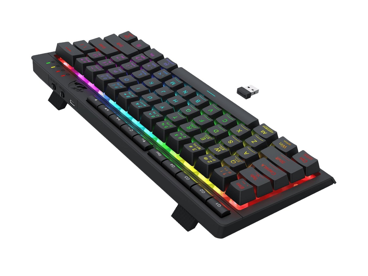 redragon shiva k522 pro rgb wireless gaming keyboard black