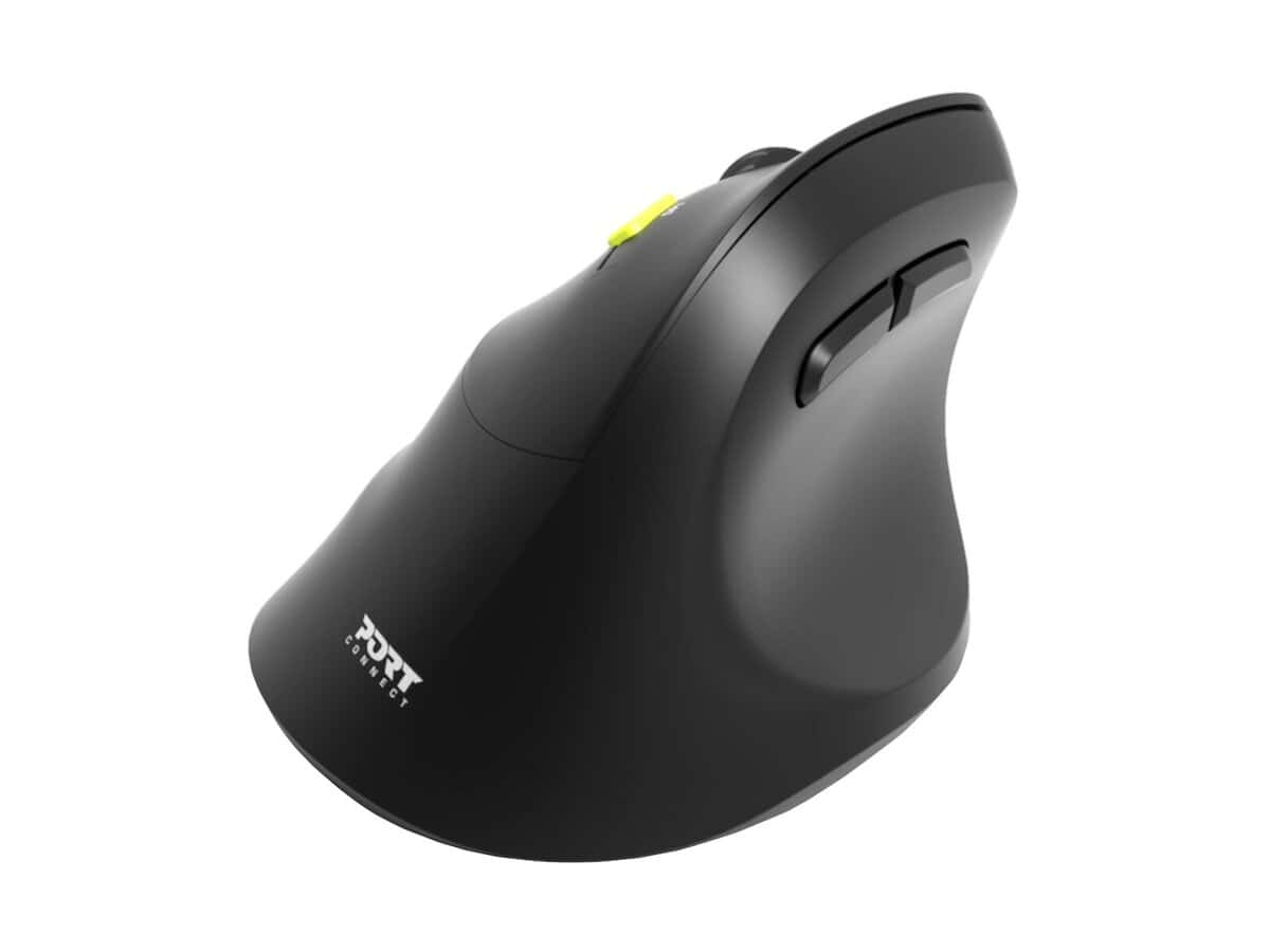 Port Connect Ergo Shape Rechargeable Wireless Mouse