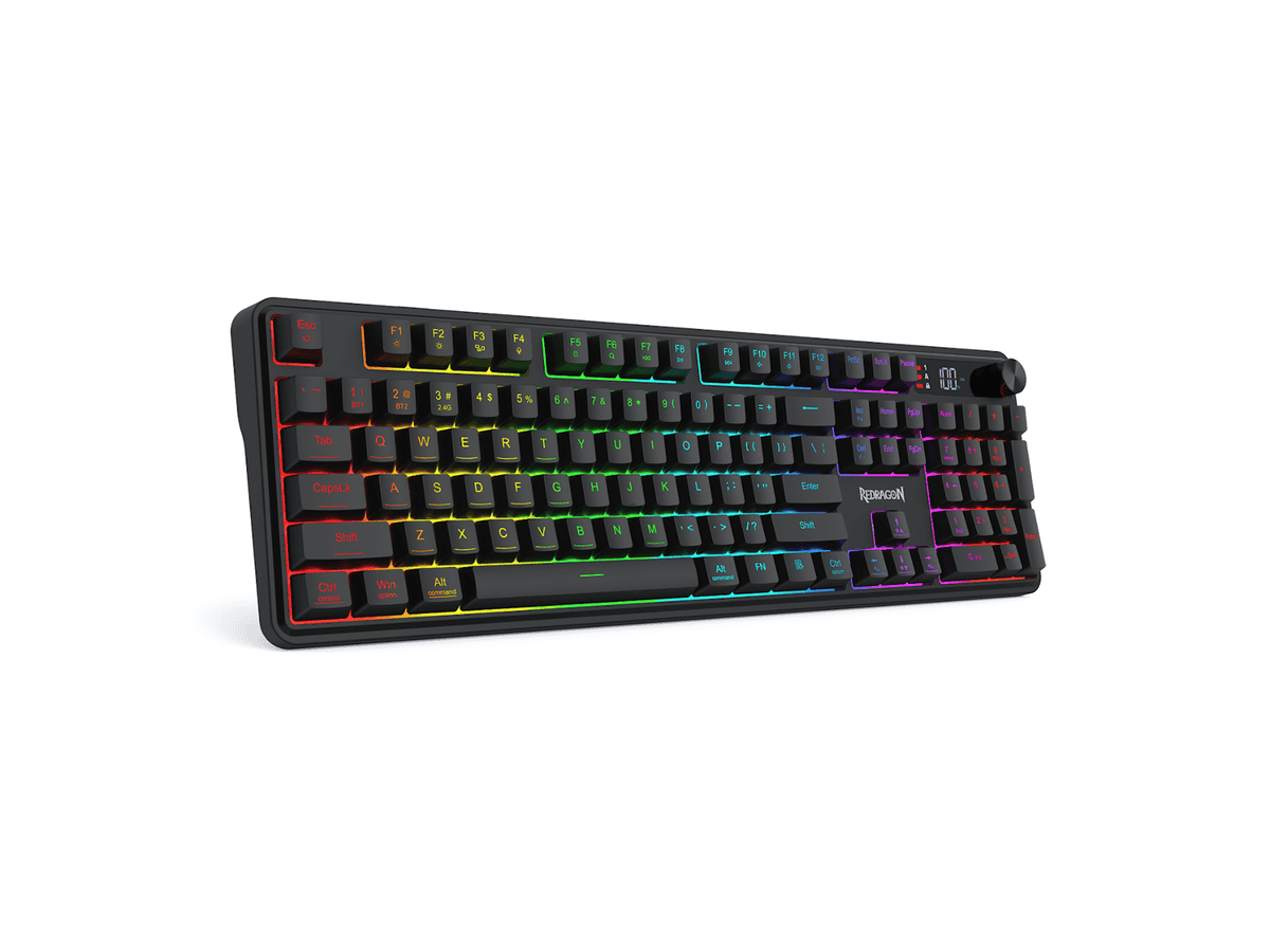 redragon rm104 pro volcano rgb wireless membrane gaming keyboard black