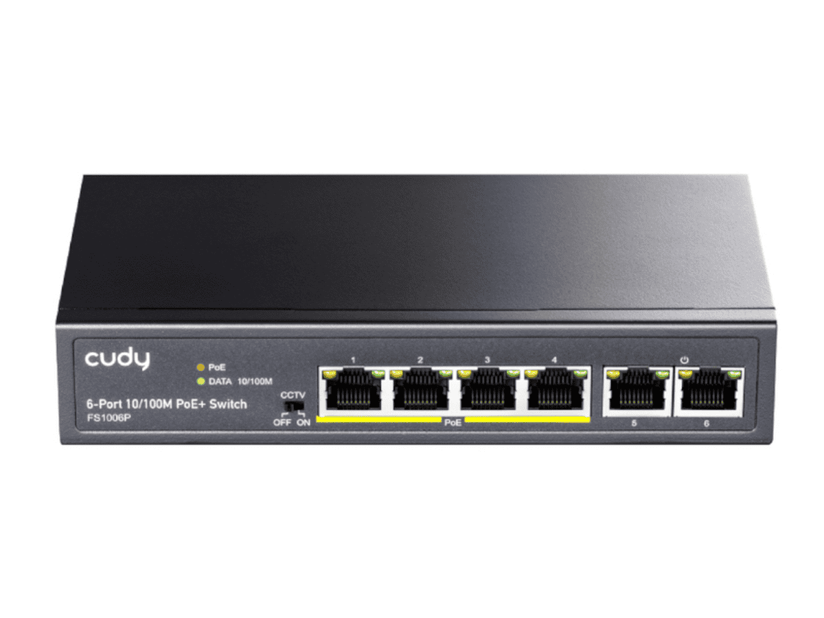 Cudy 6-Port Ethernet Unmanaged Switch – 4 Ports POE