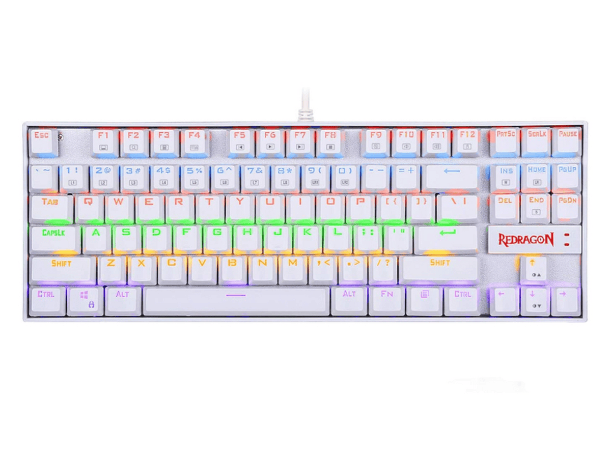 REDRAGON KUMARA Mechanical 87 Key|RGB Backlit Gaming Keyboard – White