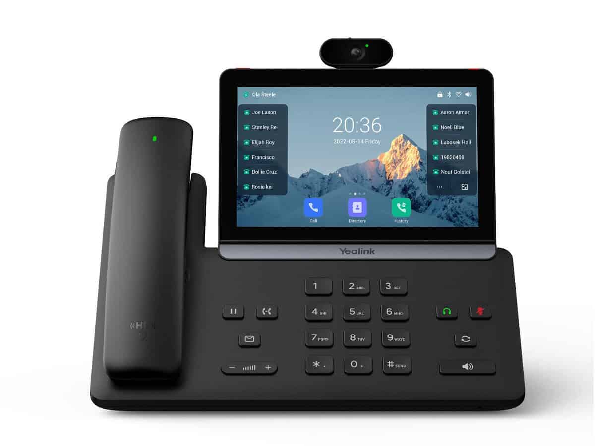 Yealink T88V Pro Smart Business Phone With 7″ Multi-Touch Screen – Camera Included, PSU Excluded