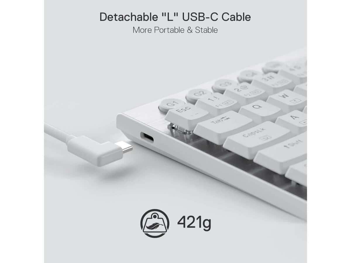 Redragon K632 HORUS Mini 60% RGB Wired Gaming Keyboard – White