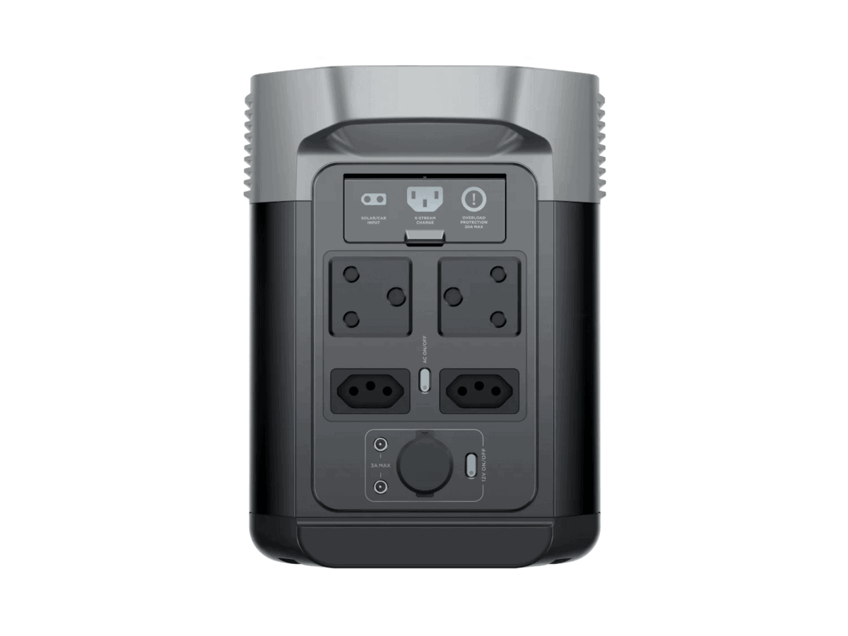 ecoflow delta 2 lithium portable power station 1800w output; 1024wh lfp battery; 500w solar sa socket.