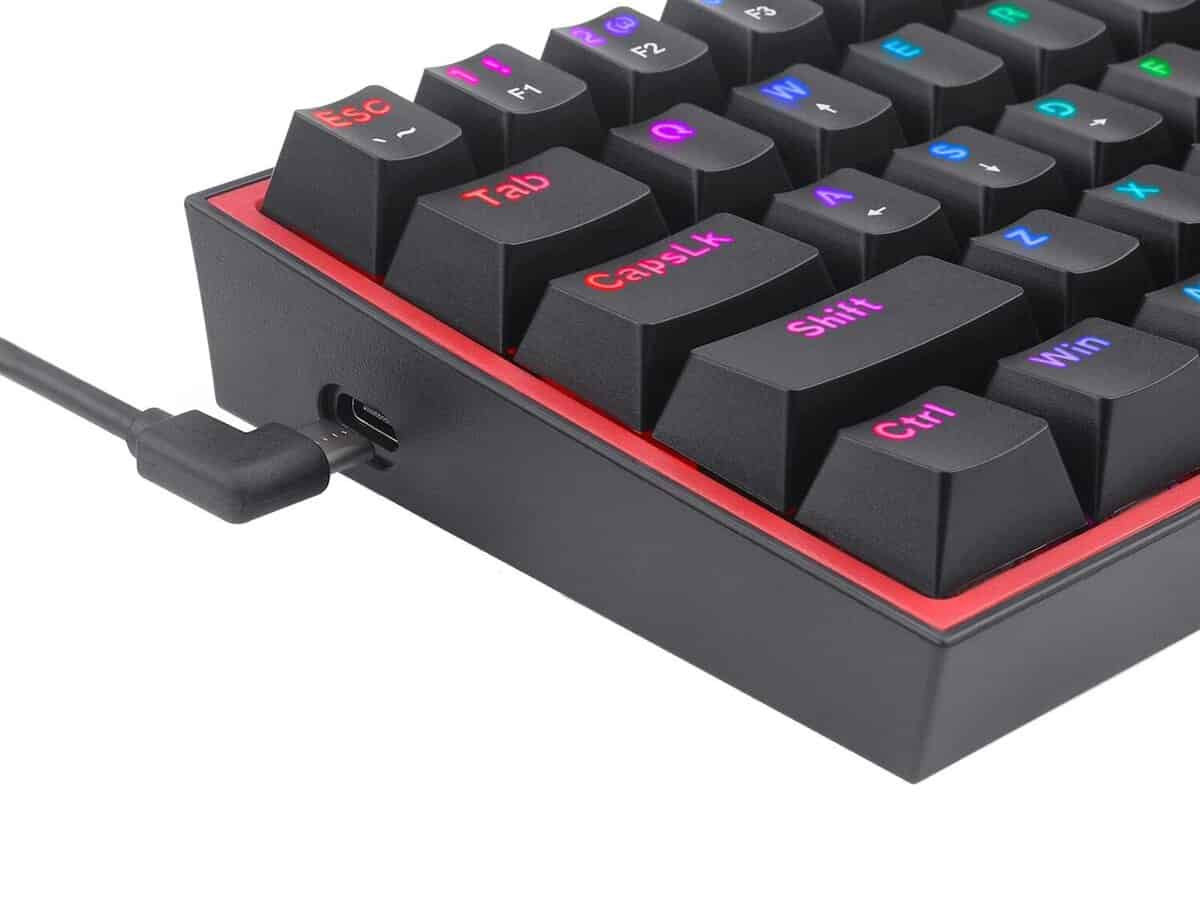 Redragon K617 FIZZ 60% Wired RGB Gaming Keyboard – Black