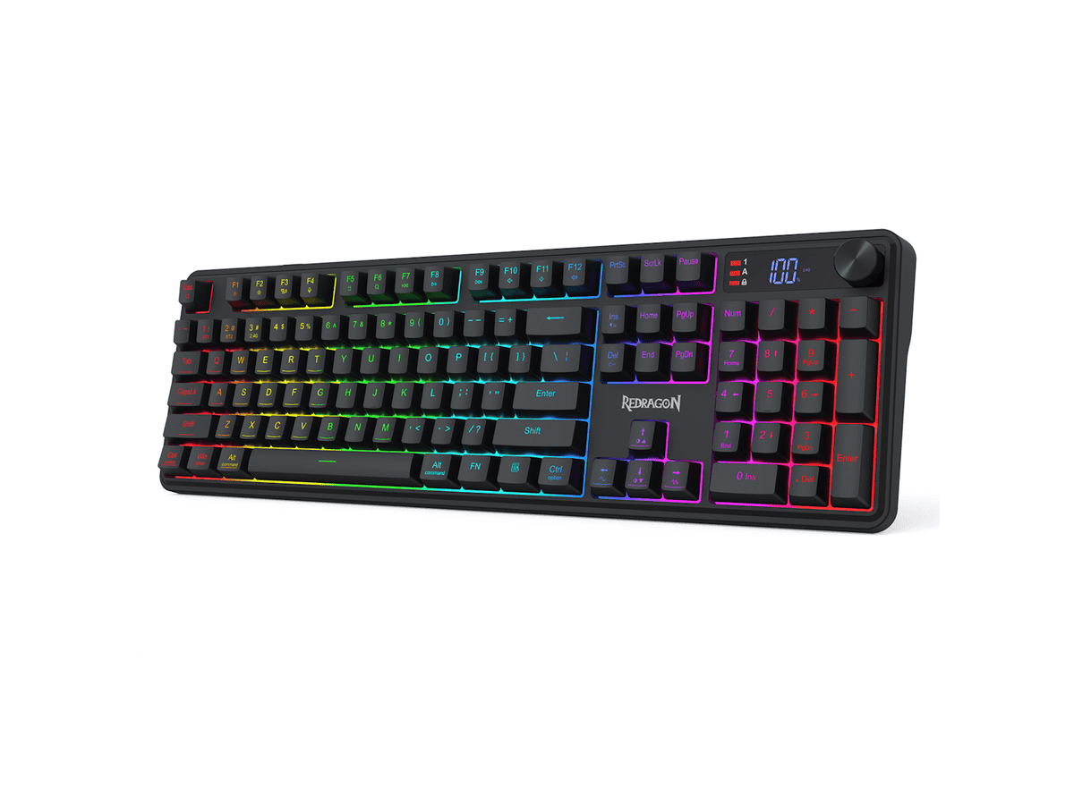 redragon rm104 pro volcano rgb wireless membrane gaming keyboard black