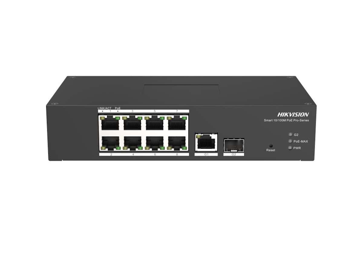 Hikvision 8 Port Fast Ethernet Smart Harsh POE Switch