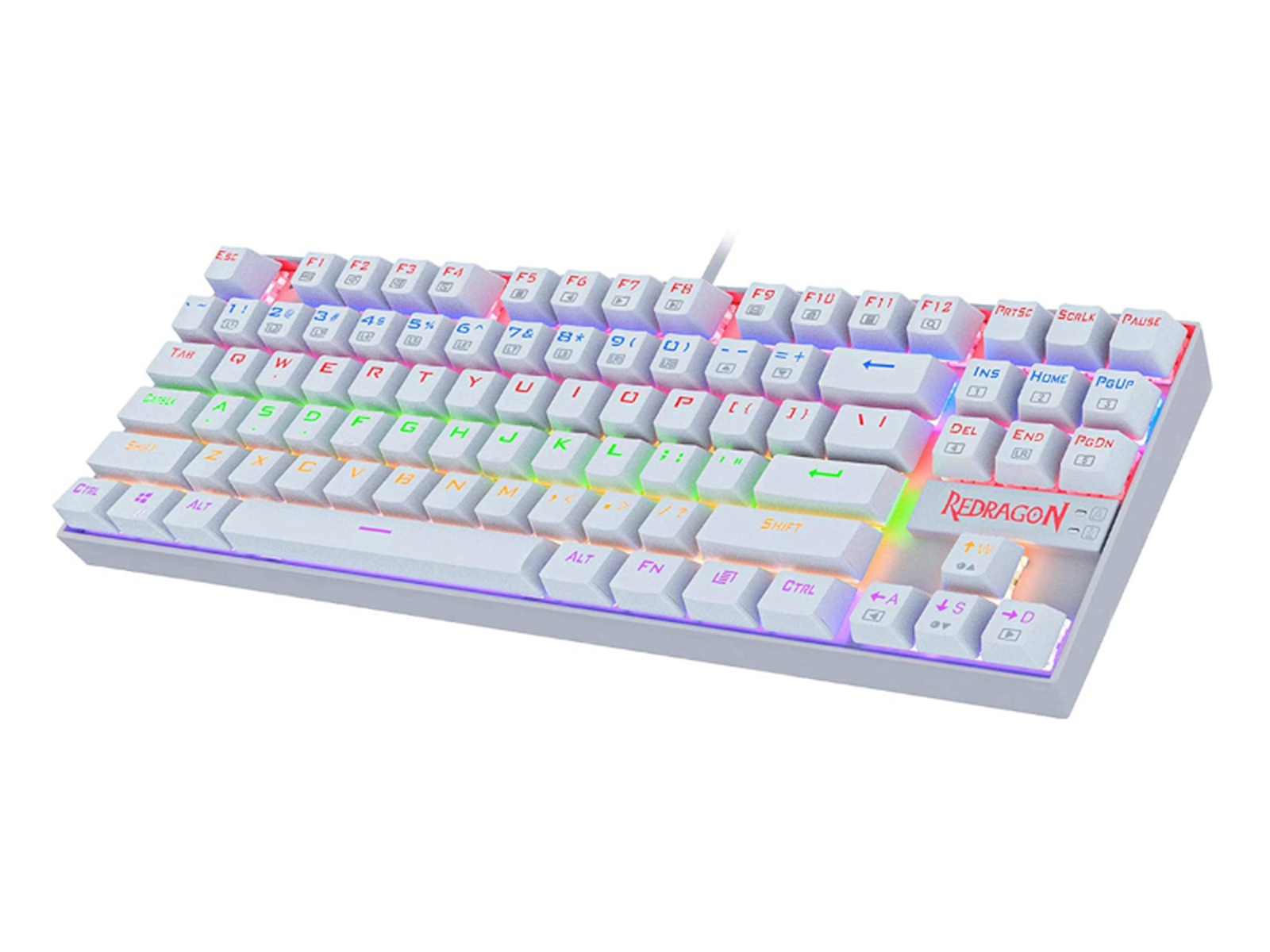 REDRAGON KUMARA Mechanical 87 Key|RGB Backlit Gaming Keyboard – White