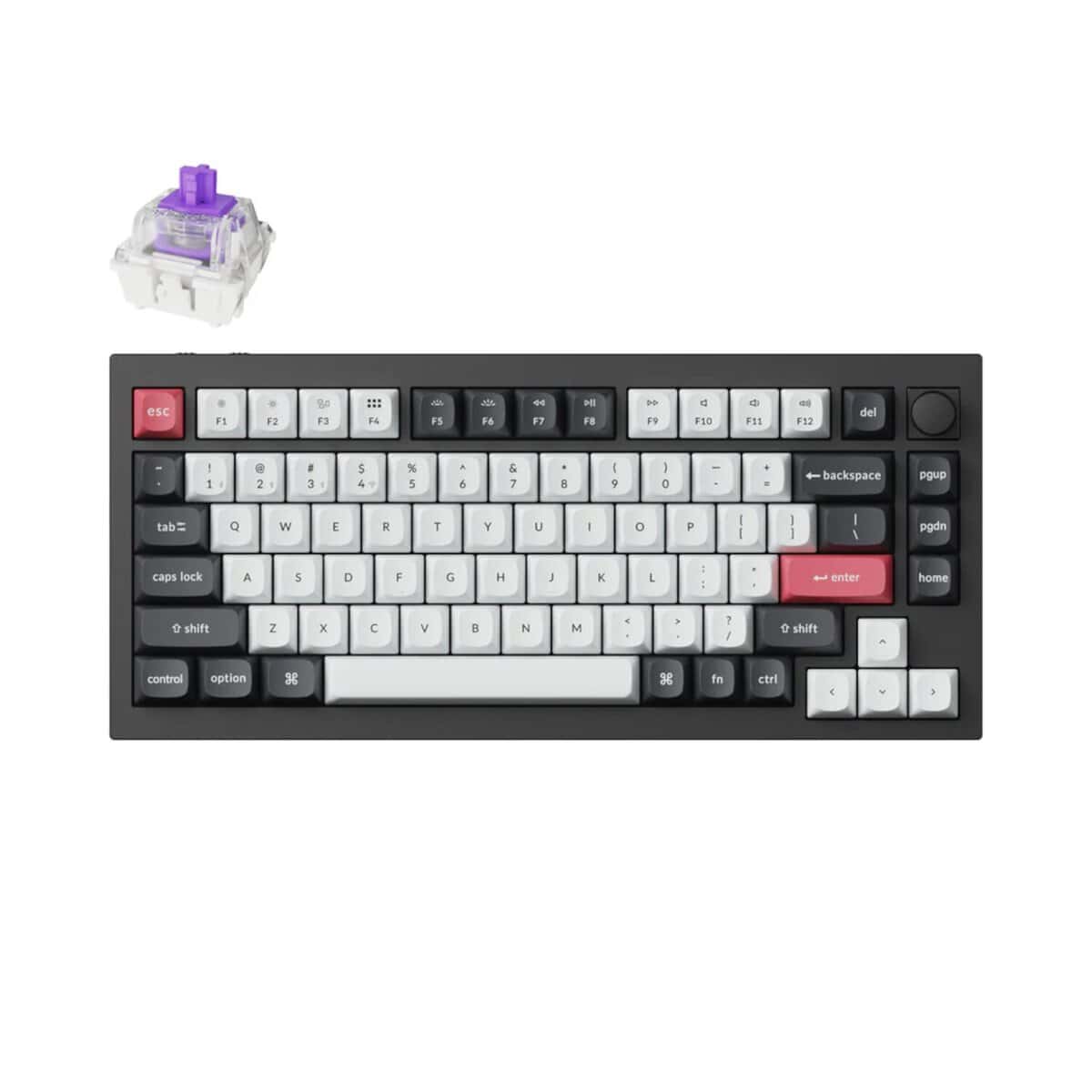 Keychron Q1H-M1 QMK Wireless Custom Keyboard – Black