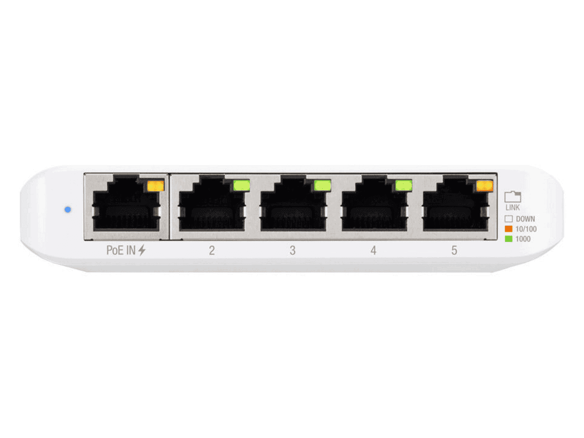 Ubiquiti 5 Port Gigabit Managed 1 PoE Input UniFi Flex Switch – USW-Flex-Mini