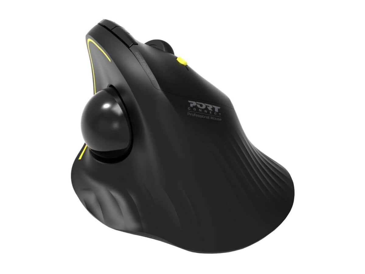 Port Connect Bluetooth + Wireless Ergonomic Trackball Mouse