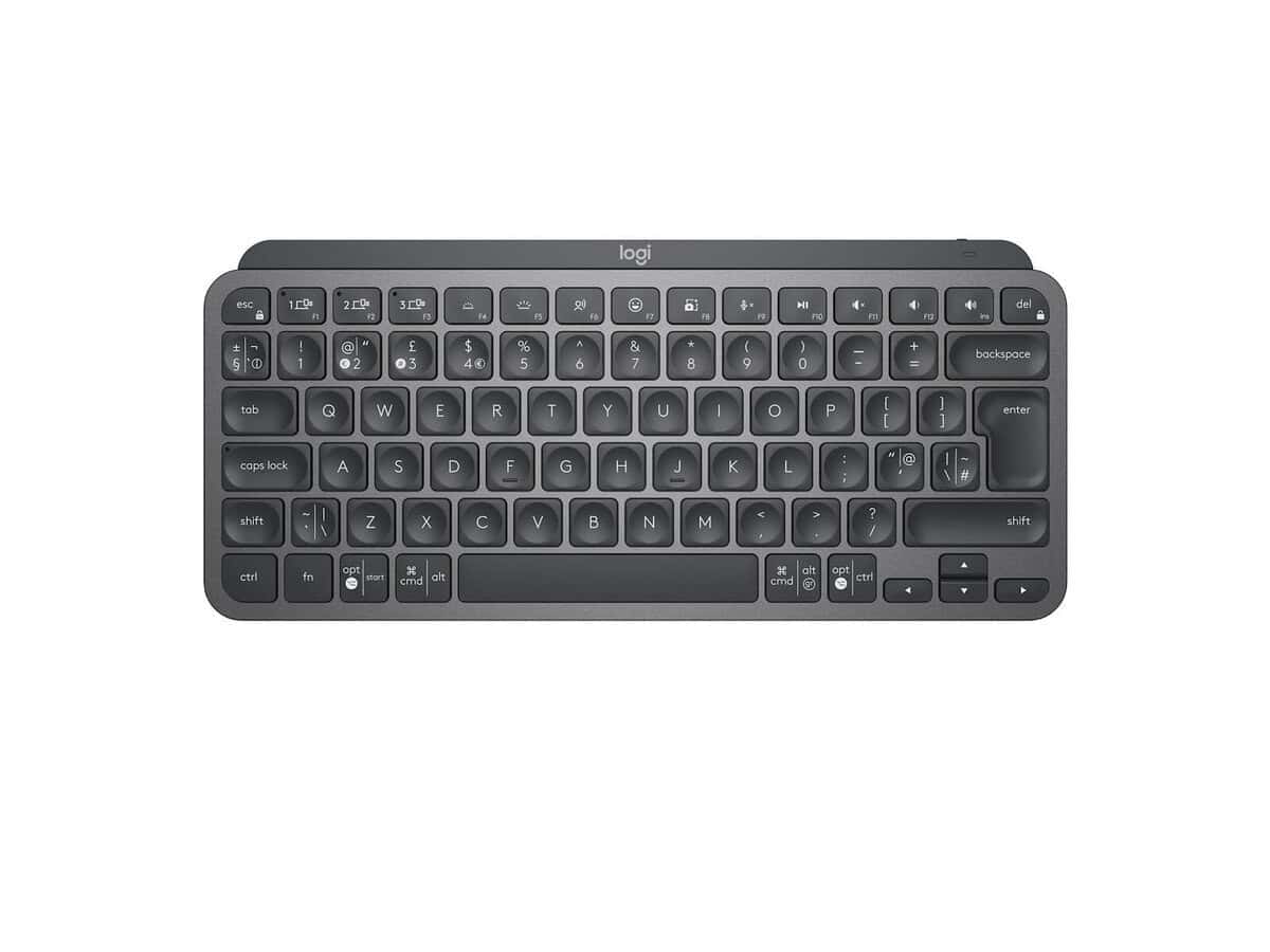 logitech mx keys mini minimalist wireless illuminated keyboard graphite us int'l 2.4ghz/bt n/a intnl