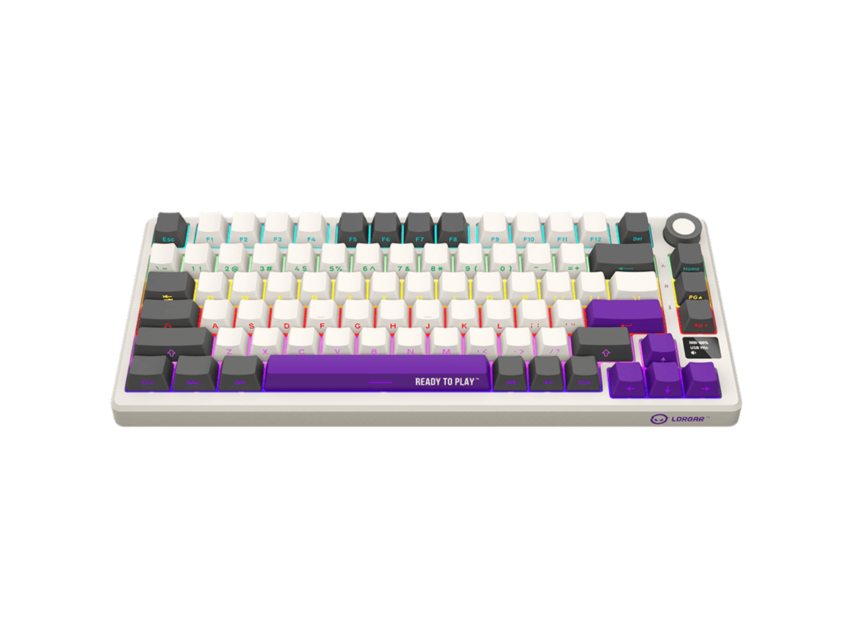 LORGAR KBP7075W Wireless 75% Mechanical Gaming Keyboard Pro – Beige