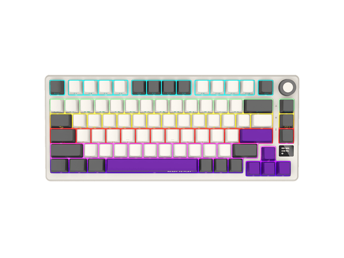 LORGAR KBP7075W Wireless 75% Mechanical Gaming Keyboard Pro – Beige