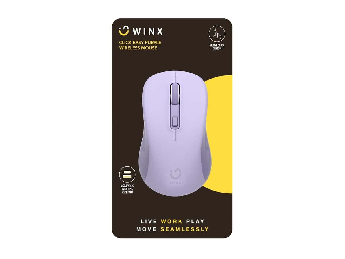 WINX CLICK Easy 1600DPI 2.4GHz Wireless Mouse – Purple