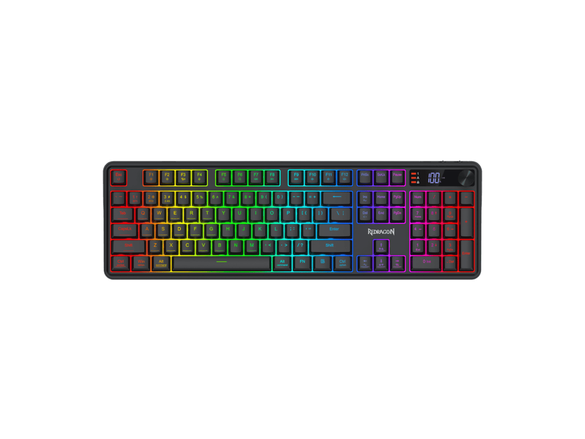 redragon rm104 pro volcano rgb wireless membrane gaming keyboard black