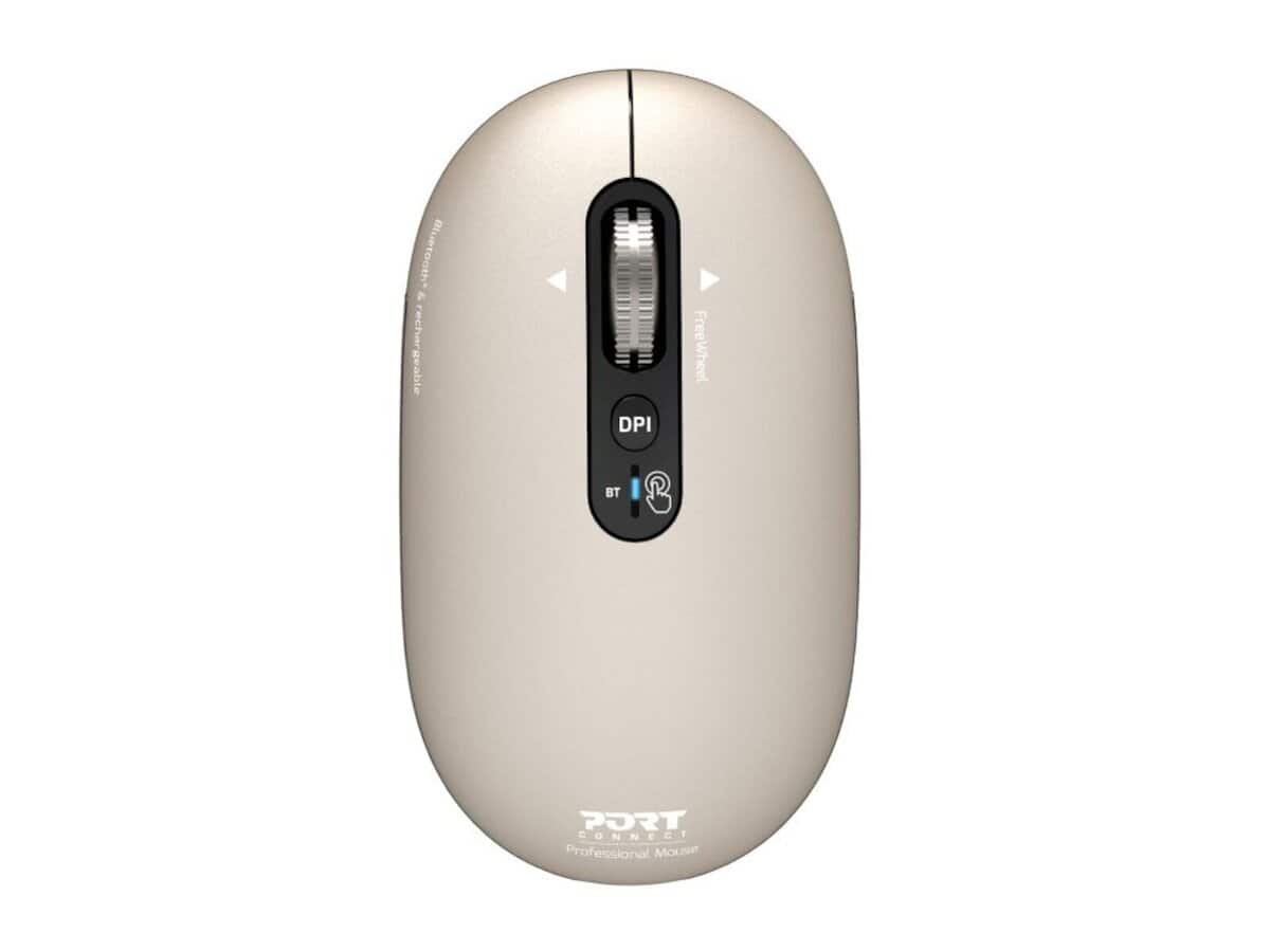 Port Connect PURE MAC Rechargeable Wireless & Bluetooth Mouse – Pearl