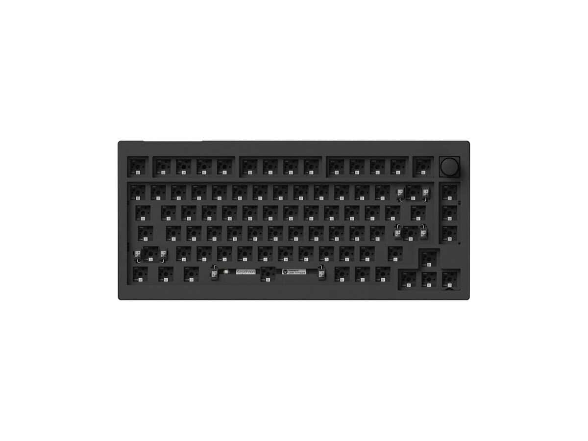 Keychron V1 Max QMK/VIA Wireless Custom Mechanical Keyboard | RED Switches – Black