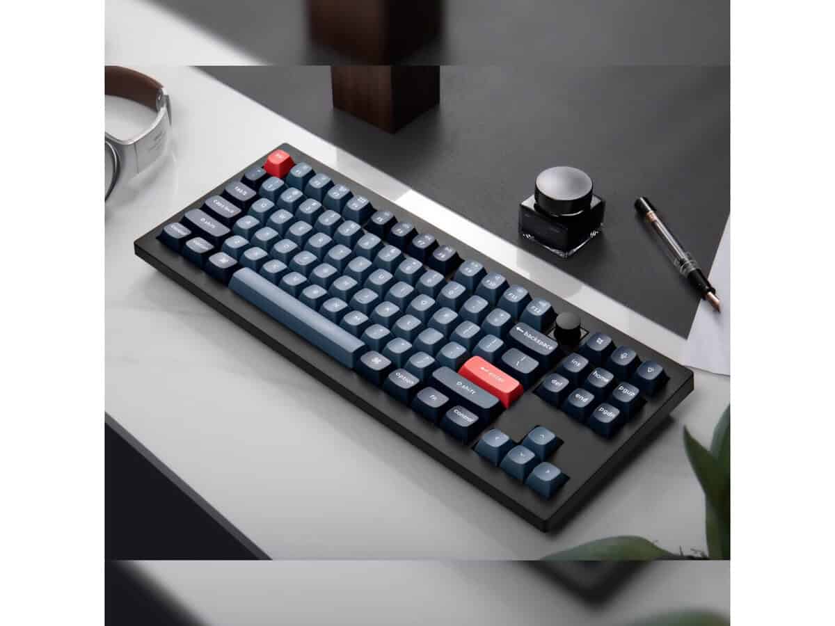 Keychron V3 Max QMK/VIA 80% Wireless Custom Mechanical Keyboard (Red Switch) – Carbon Black