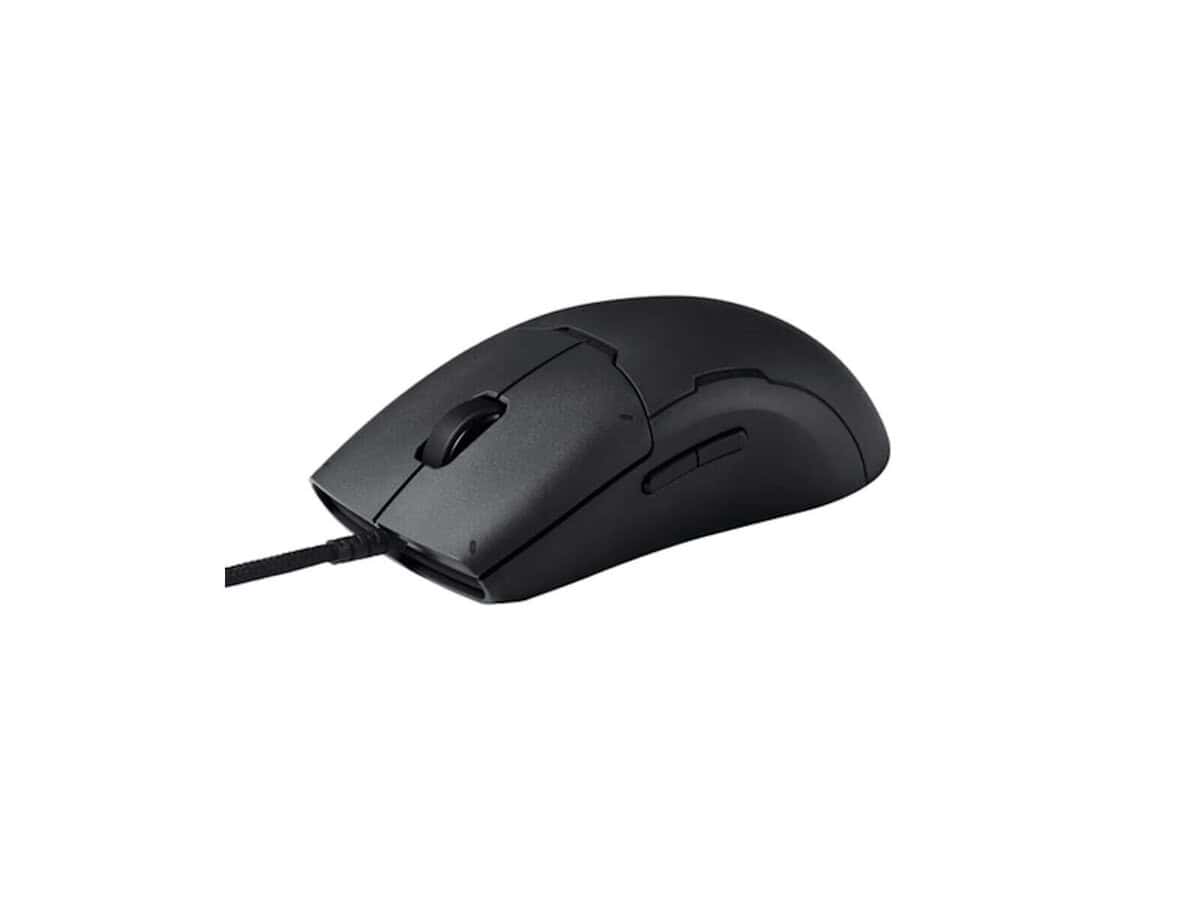 Wired black computer mouse