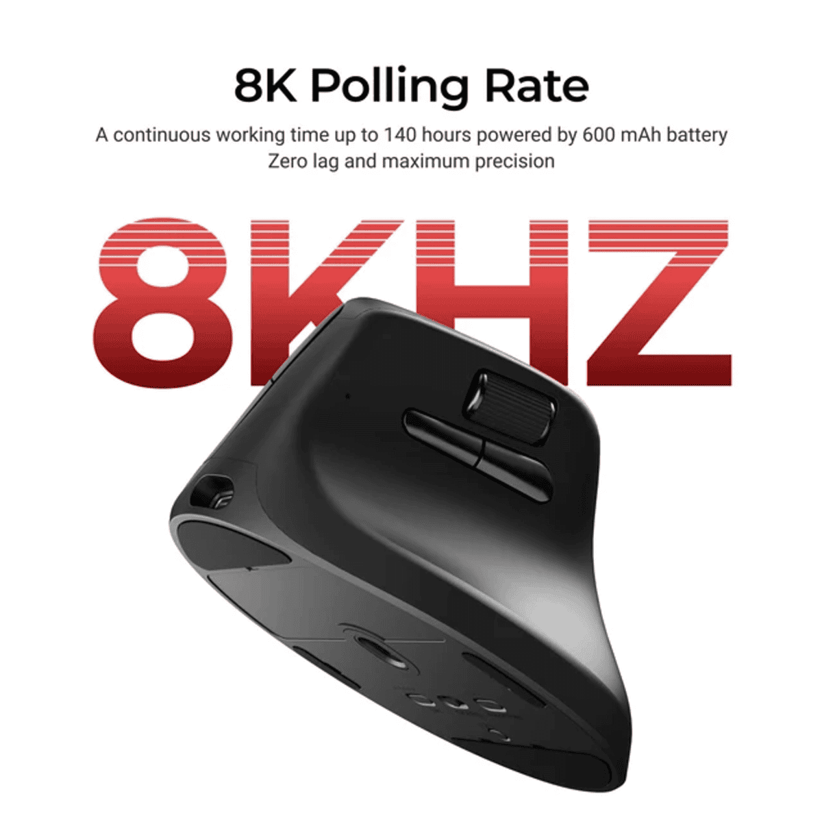 Keychron M5-A29 1K Wireless Mouse (BT/2.4GHz/Wired) – Black