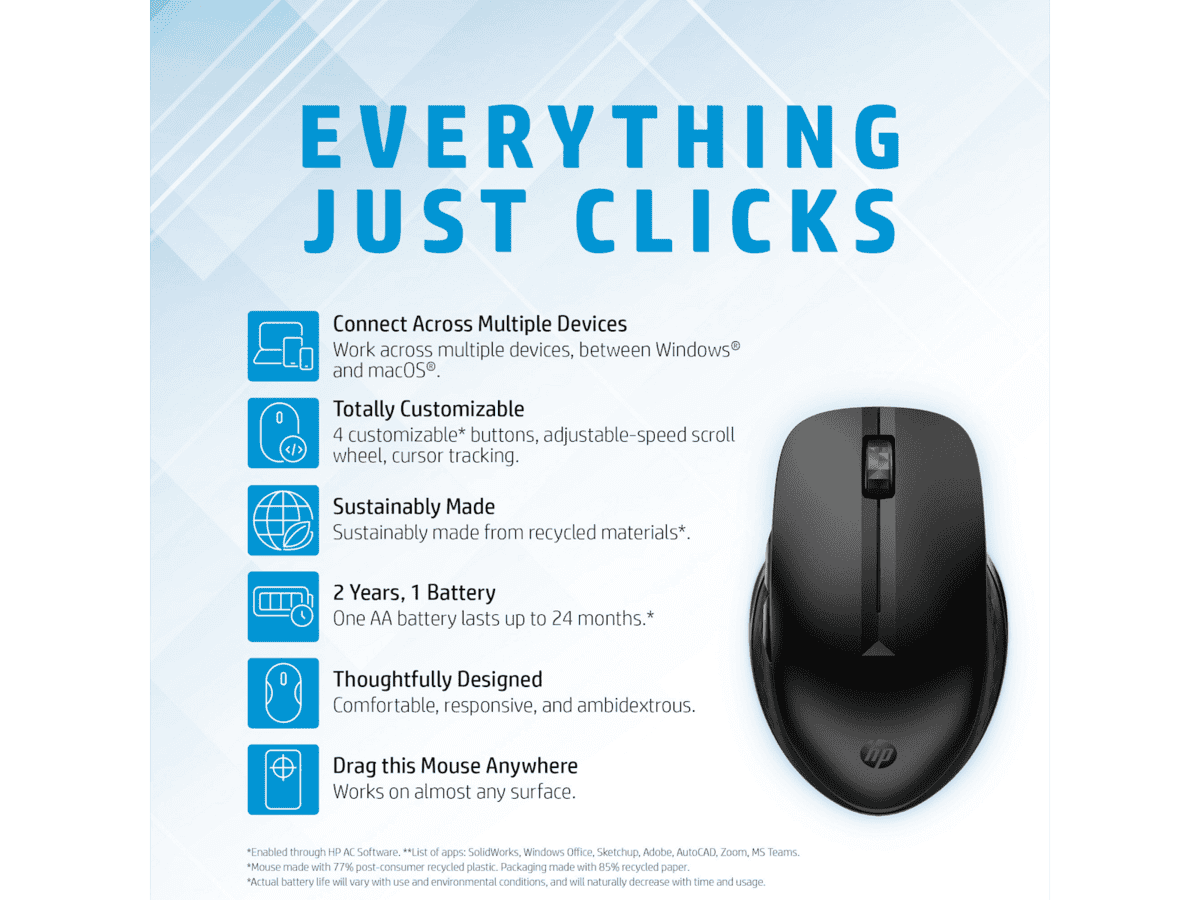HP 435 Multi-Device Wireless Mouse