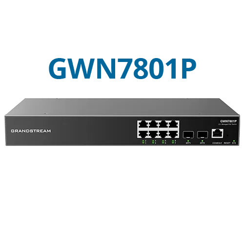Grandstream GWN7801P-PRO Enterprise L2++ 8 port Managed GbE PoE 120W Switch