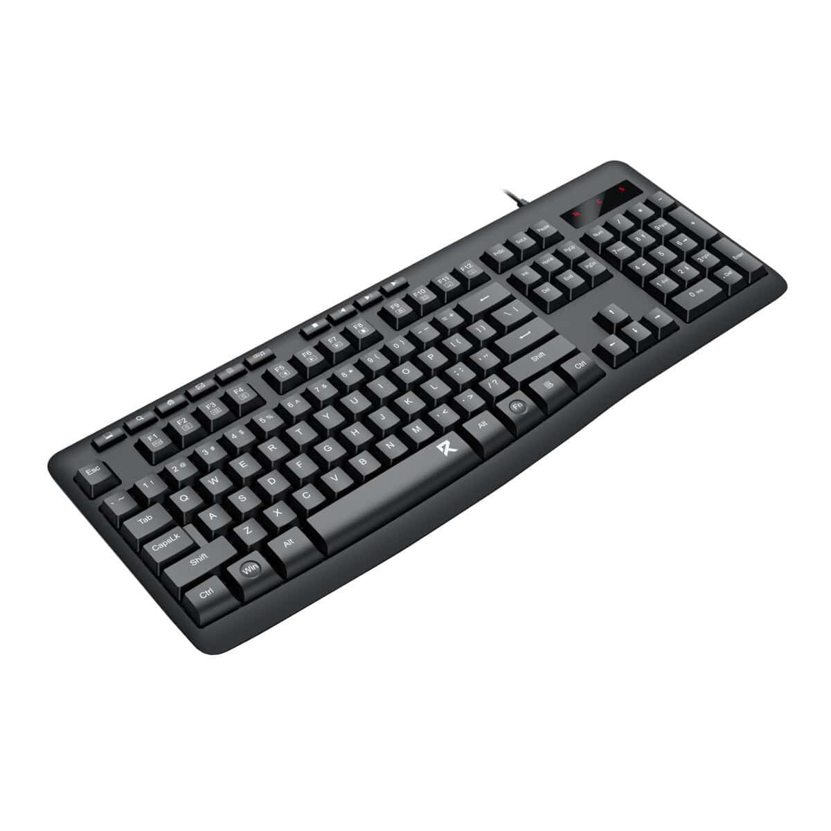 Redragon BK-7366 Full-size Ergonomic Wired Membrane Office Keyboard – Black