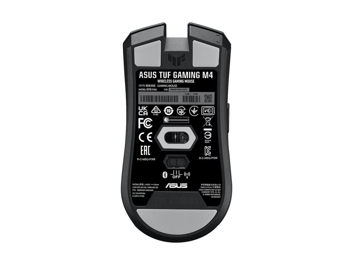 Asus TUF Gaming M4 Wireless Mouse – Wireless + Bluetooth, Optical 12000 DPI