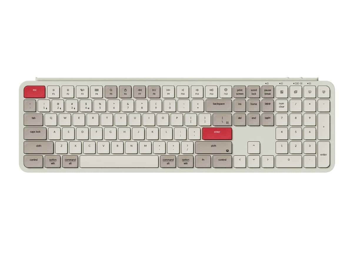 Keychron B6 Pro Ultra-Slim 100% Wireless Keyboard – Retro Red