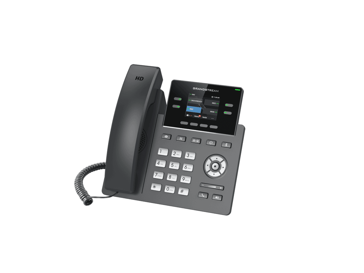 Grandstream GRP2612W 2-Line Carrier Desk Phone, Wi-Fi – PoE
