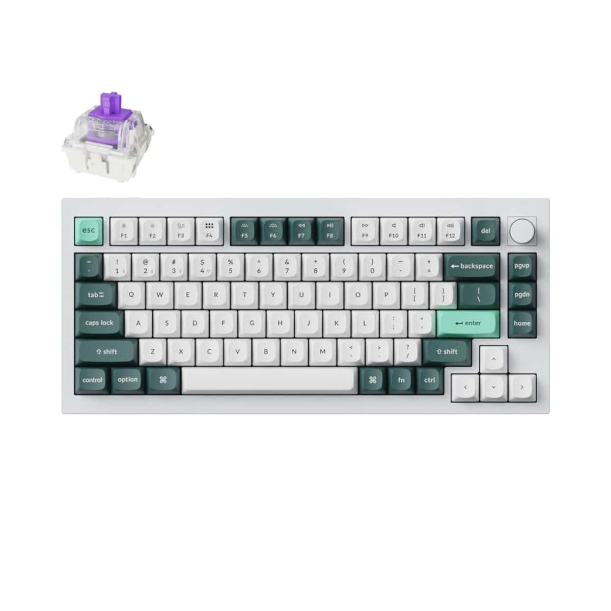 Keychron Q1H-P1 QMK Wireless Custom Keyboard – White