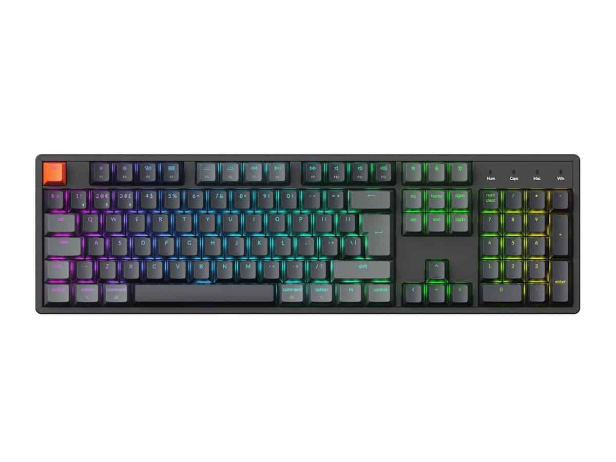 Keychron K10 QMK Full-size RGB Wireless Custom Mechanical Keyboard V.2 – Super RED Switch