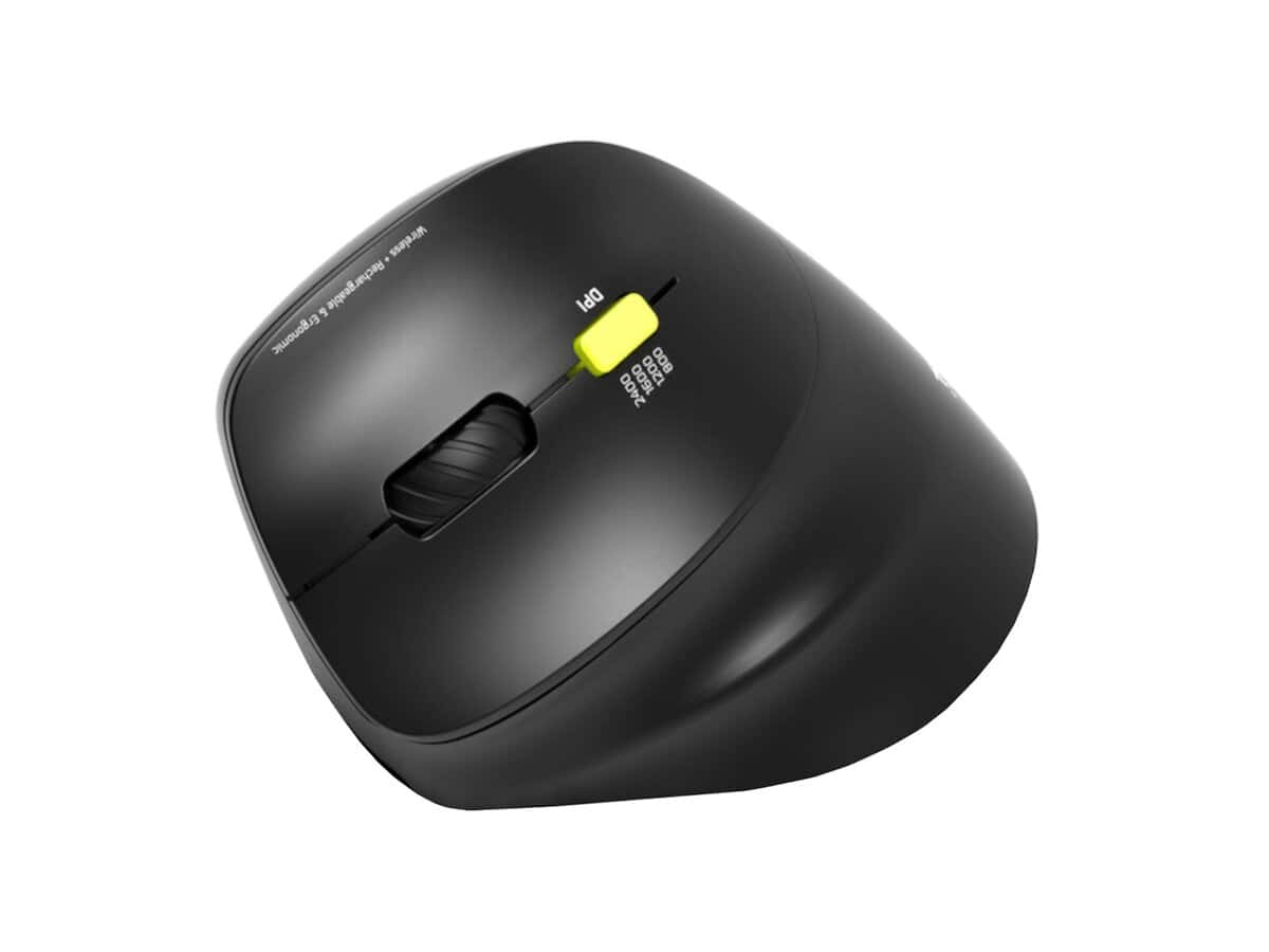 Port Connect Ergo Shape Rechargeable Wireless Mouse