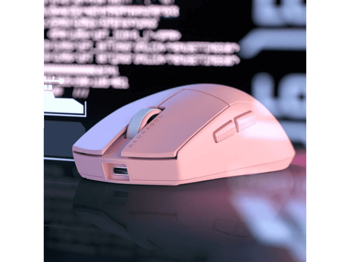 Redragon M916 PRO 1K 3-Mode Wireless Gaming Mouse – Pink