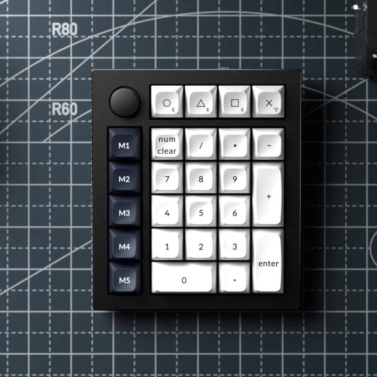 Keychron Q0 Max QMK Gateron Jupiter Banana RGB Wireless Custom Number Pad Shell White