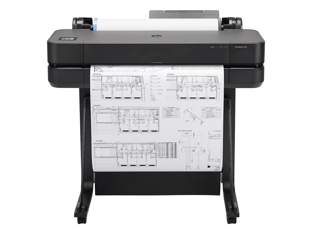 hp print, 30 sec/pages on a1, 76 a1 prints per hour, thermal inkjet, a4, a3, a2, a1, sheet feed,roll feed, automatic horizontal cutter, gigabit ethernet (1000base t), hi speed usb 2.0, wi fi 802.11a/b