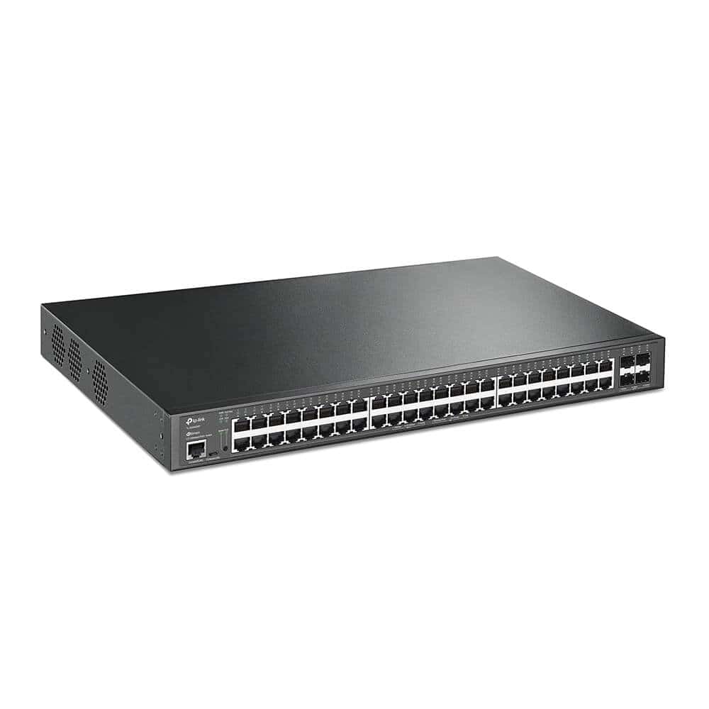 TP-Link TL-SG3452XP JetStream 48-Port Gigabit and 4-Port 10GE SFP+ L2+ Managed Switch with 48-Port PoE+