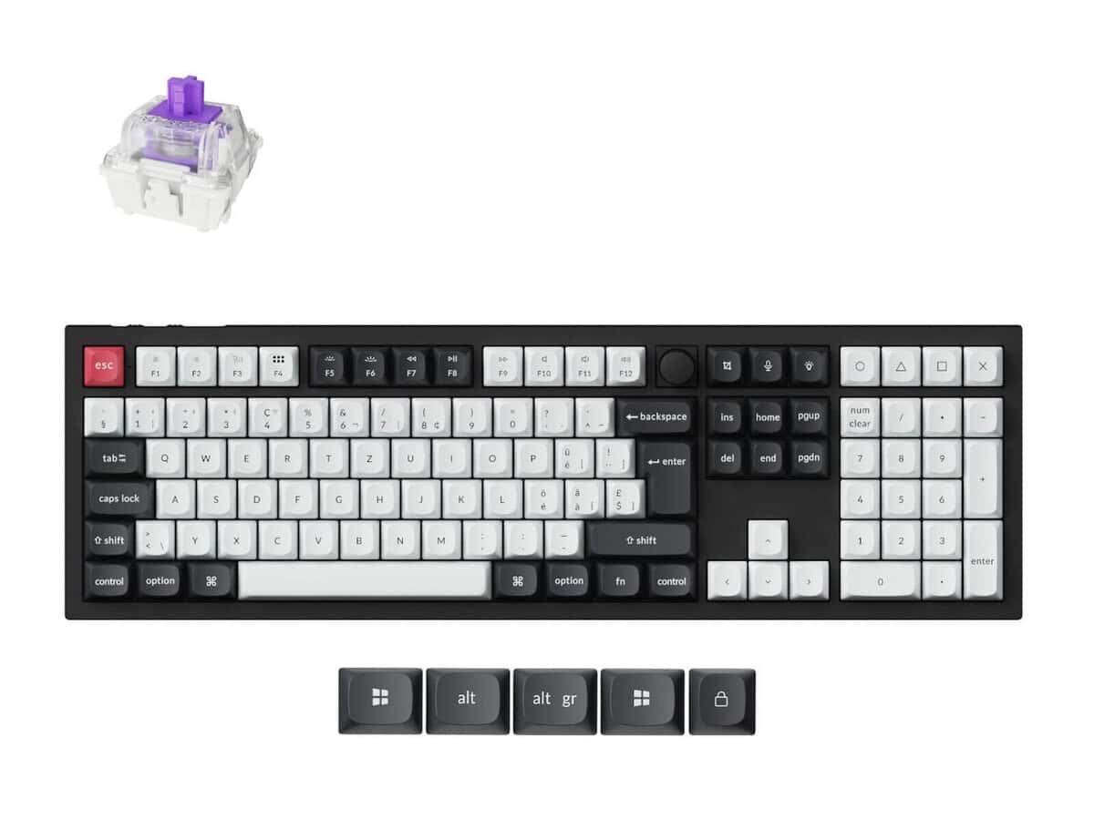 Keychron Q6 HE QMK Full-size Wireless Custom Mechanical Keyboard – Nebula Switch