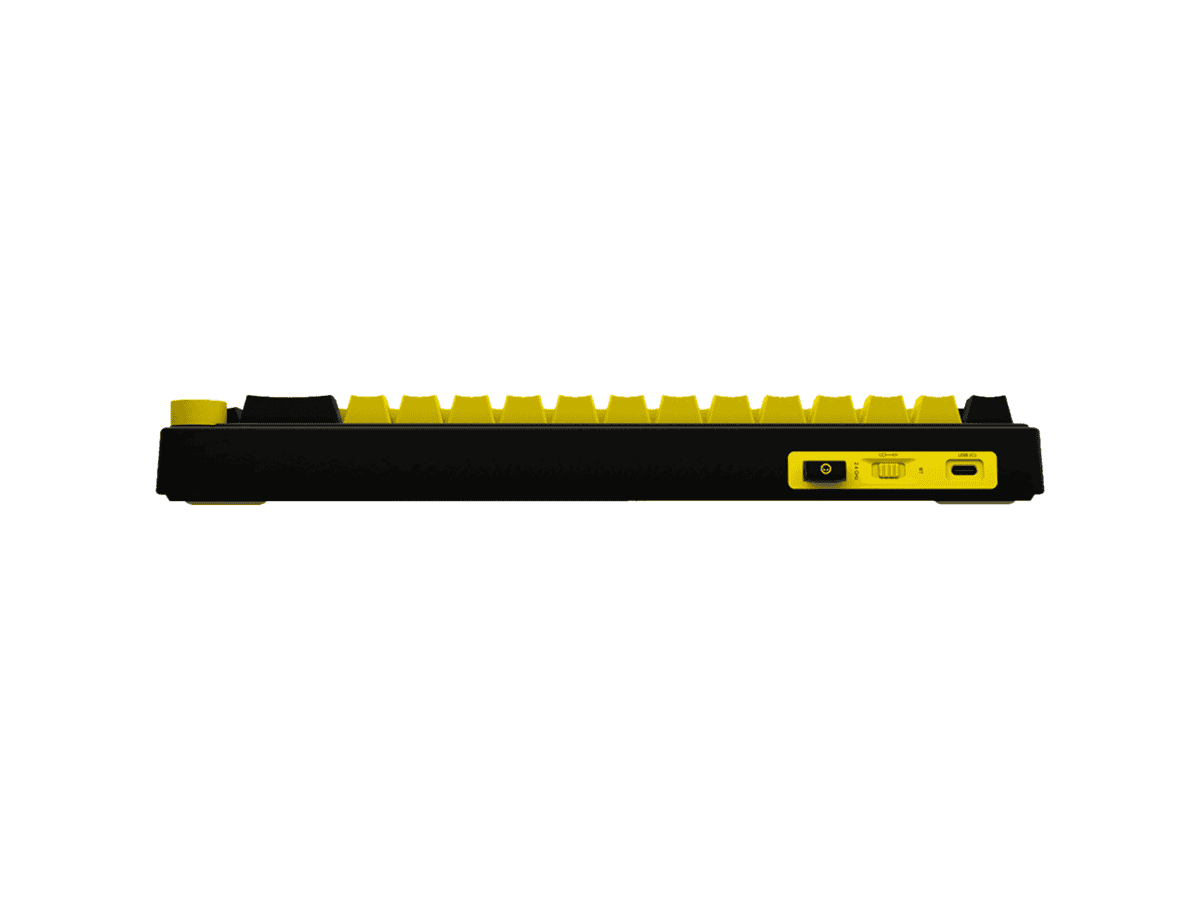 LORGAR KBP70MW, Wireless 65% Mechanical Gaming Keyboard Pro – Black/Yellow