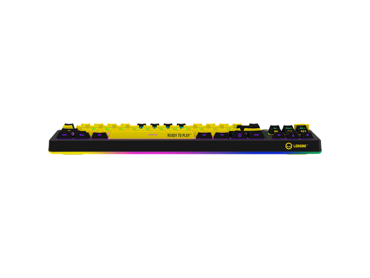 LORGAR KBP70TKLW Wireless TKL Mechanical Gaming Keyboard Pro – Black/Yellow