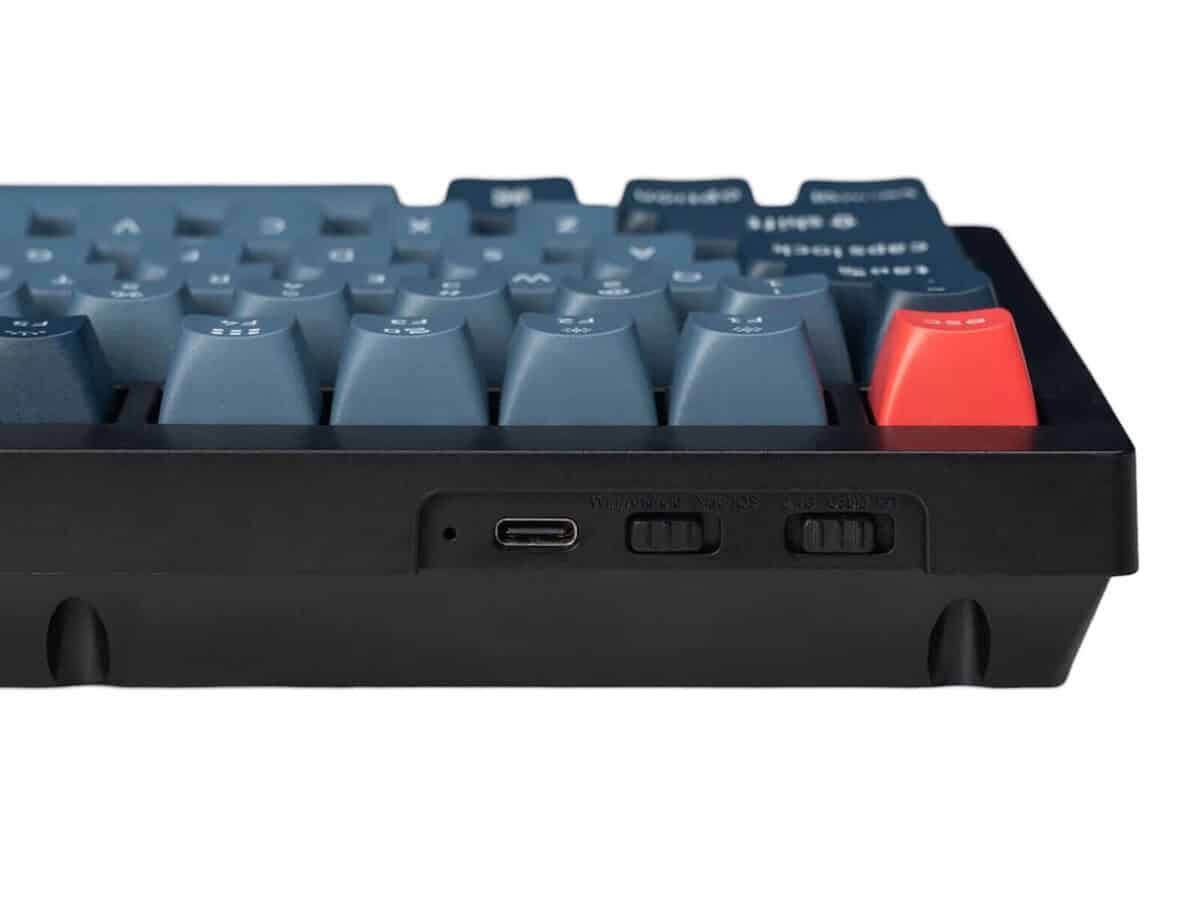 Keychron V1 Max QMK/VIA Wireless Custom Mechanical Keyboard | RED Switches – Black