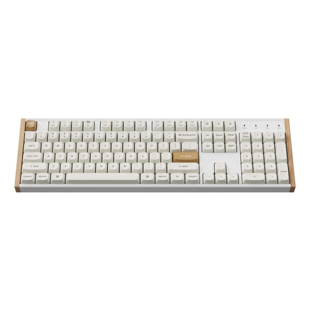 Keychron K10 HE Special Edition Full-size Hot-Swap Gateron Dbl-Rail Nebula Switch RGB Wireless Keyboard – White (Wood + Al)
