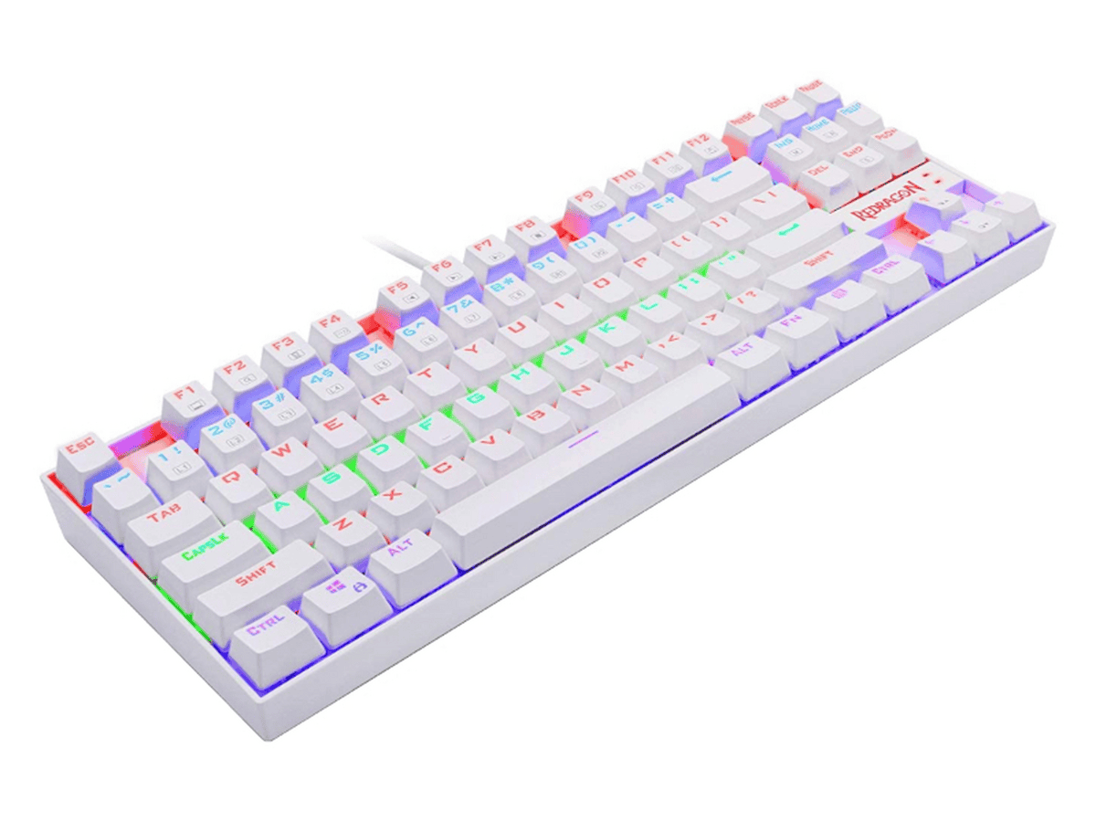 REDRAGON KUMARA Mechanical 87 Key|RGB Backlit Gaming Keyboard – White