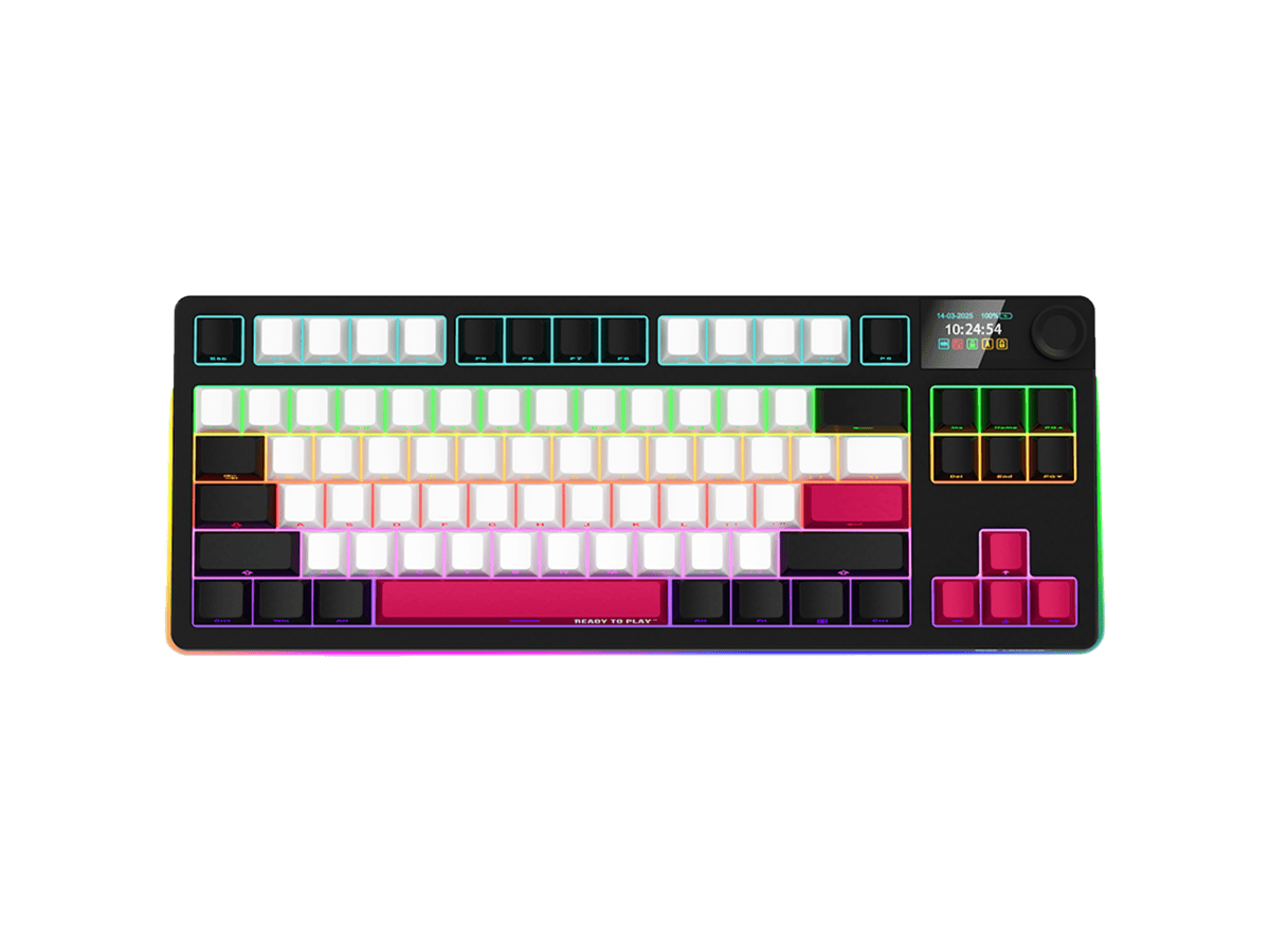 LORGAR KBP70TKLW Wireless TKL Mechanical Gaming Keyboard Pro – Black/Red